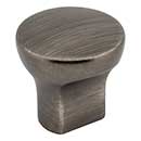 Elements [239BNBDL] Die Cast Zinc Cabinet Knob - Brenton Series - Brushed Pewter Finish - 1&quot; Dia.