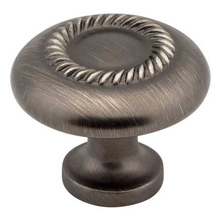 Elements [Z118-BNBDL] Die Cast Zinc Cabinet Knob - Cypress Series - Brushed Pewter Finish - 1 1/4&quot; Dia.