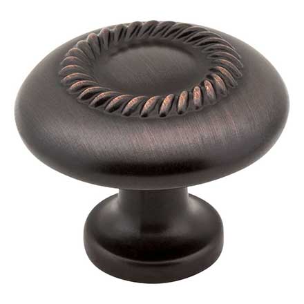 Elements [Z118-DBAC] Die Cast Zinc Cabinet Knob - Cypress Series - Brushed Oil Rubbed Bronze Finish - 1 1/4&quot; Dia.