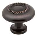 Elements [Z118-DBAC] Die Cast Zinc Cabinet Knob - Cypress Series - Brushed Oil Rubbed Bronze Finish - 1 1/4&quot; Dia.