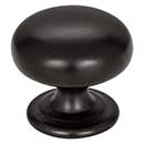 Elements [2980MB] Die Cast Zinc Cabinet Knob - Florence Series - Matte Black Finish - 1 1/4&quot; Dia.