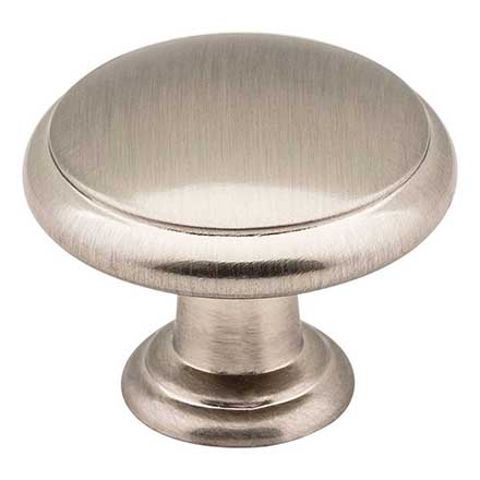 Elements [3940-SN] Die Cast Zinc Cabinet Knob - Gatsby Series - Satin Nickel Finish - 1 3/16&quot; Dia.
