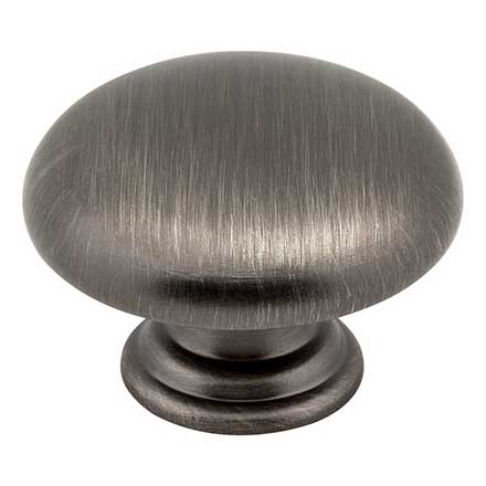 Elements [3950-BNBDL] Die Cast Zinc Cabinet Knob - Gatsby Series - Brushed Pewter Finish - 1 3/16&quot; Dia.