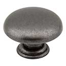 Elements [3950-DACM] Die Cast Zinc Cabinet Knob - Gatsby Series - Gun Metal Finish - 1 3/16&quot; Dia.
