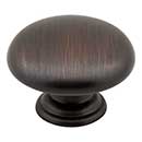 Elements [3950-DBAC] Die Cast Zinc Cabinet Knob - Gatsby Series - Brushed Oil Rubbed Bronze Finish - 1 3/16&quot; Dia.