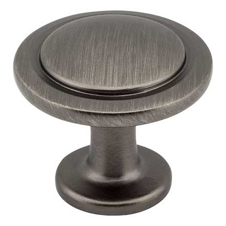 Elements [3960-BNBDL] Die Cast Zinc Cabinet Knob - Gatsby Series - Brushed Pewter Finish - 1 1/4&quot; Dia.