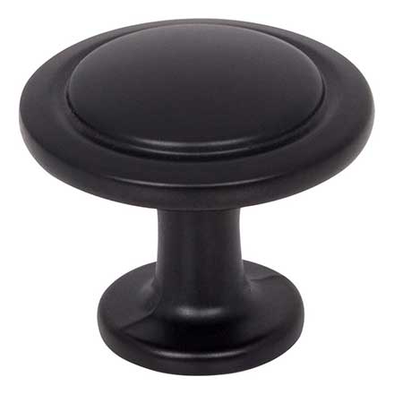 Elements [3960-MB] Die Cast Zinc Cabinet Knob - Gatsby Series - Matte Black Finish - 1 1/4&quot; Dia.