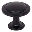 Elements [3960-MB] Die Cast Zinc Cabinet Knob - Gatsby Series - Matte Black Finish - 1 1/4" Dia.