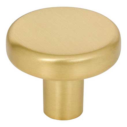 Elements [105BG] Die Cast Zinc Cabinet Knob - Gibson Series - Brushed Gold Finish - 1 1/4" Dia.