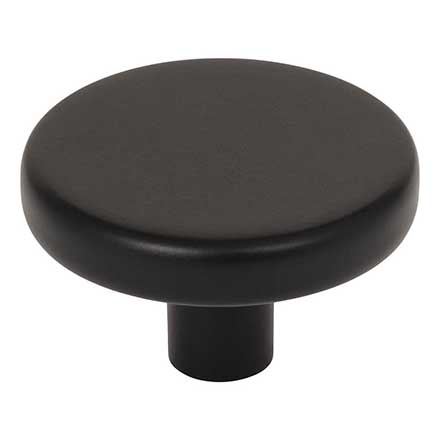 Elements [105L-MB] Die Cast Zinc Cabinet Knob - Gibson Series - Matte Black Finish - 1 5/8&quot; Dia.