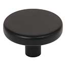 Elements [105L-MB] Die Cast Zinc Cabinet Knob - Gibson Series - Matte Black Finish - 1 5/8&quot; Dia.