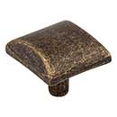 Elements [525ABM-D] Die Cast Zinc Cabinet Knob - Glendale Series - Distressed Antique Brass Finish - 1 1/8&quot; Sq.