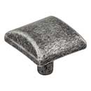Elements [525SIM] Die Cast Zinc Cabinet Knob - Glendale Series - Distressed Antique Silver Finish - 1 1/8&quot; Sq.