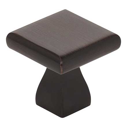 Elements [449DBAC] Die Cast Zinc Cabinet Knob - Hadly Series - Brushed Oil Rubbed Bronze Finish - 1&quot; Sq.
