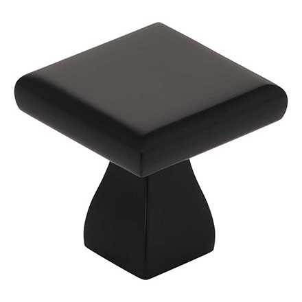 Elements [449MB] Die Cast Zinc Cabinet Knob - Hadly Series - Matte Black Finish - 1&quot; Sq.