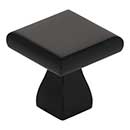 Elements [449MB] Die Cast Zinc Cabinet Knob - Hadly Series - Matte Black Finish - 1&quot; Sq.