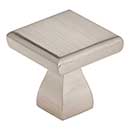 Elements [449SN] Die Cast Zinc Cabinet Knob - Hadly Series - Satin Nickel Finish - 1&quot; Sq.