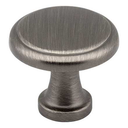 Elements [3970-BNBDL] Die Cast Zinc Cabinet Knob - Kenner Series - Brushed Pewter Finish - 1 3/16&quot; Dia.