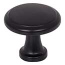 Elements [3970-MB] Die Cast Zinc Cabinet Knob - Kenner Series - Matte Black Finish - 1 3/16&quot; Dia.