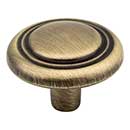 Elements [202AB] Die Cast Zinc Cabinet Knob - Kingsport Series - Brushed Antique Brass Finish - 1 1/4" Dia.
