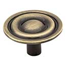 Elements [875AB] Die Cast Zinc Cabinet Knob - Kingsport Series - Brushed Antique Brass Finish - 1 5/16" Dia.