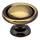Elements [878AE] Die Cast Zinc Cabinet Knob - Kingsport Series - Antique Brass Finish - 1 3/16" Dia.