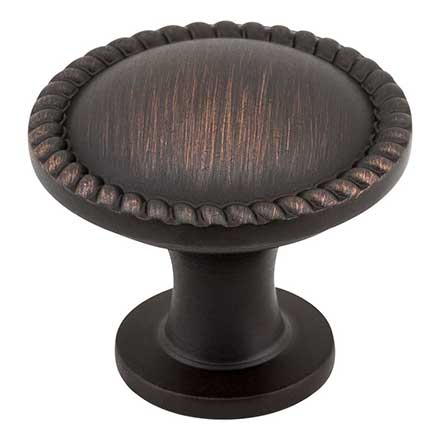 Elements [Z115DBAC] Die Cast Zinc Cabinet Knob - Lindos Series - Brushed Oil Rubbed Bronze Finish - 1 1/4" Dia.