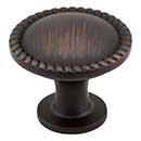 Elements [Z115DBAC] Die Cast Zinc Cabinet Knob - Lindos Series - Brushed Oil Rubbed Bronze Finish - 1 1/4" Dia.