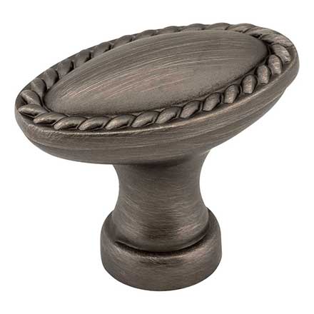 Elements [Z115L-BNBDL] Die Cast Zinc Cabinet Knob - Lindos Series - Brushed Pewter Finish - 1 3/8&quot; L