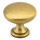 Elements [3910-SB] Die Cast Zinc Cabinet Knob - Madison Series - Satin Brass Finish - 1 3/16&quot; Dia.