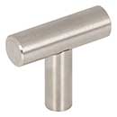 Elements [39SS] Hollow Stainless Steel Cabinet T-Knob - Naples Series - Brushed Finish - 1 9/16&quot; L