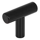 Elements [39SSMB] Hollow Stainless Steel Cabinet T-Knob - Naples Series - Matte Black Finish - 1 9/16&quot; L