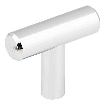 Elements [40PC] Plated Steel Cabinet T-Knob - Naples Series - Polished Chrome Finish - 1 9/16&quot; L