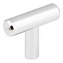 Elements [40PC] Plated Steel Cabinet T-Knob - Naples Series - Polished Chrome Finish - 1 9/16&quot; L