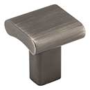 Elements [183BNBDL] Die Cast Zinc Cabinet Knob - Park Series - Brushed Pewter Finish - 1&quot; Sq.
