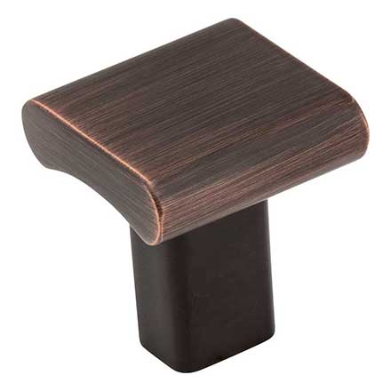 Elements [183DBAC] Die Cast Zinc Cabinet Knob - Park Series - Brushed Oil Rubbed Bronze Finish - 1" Sq.