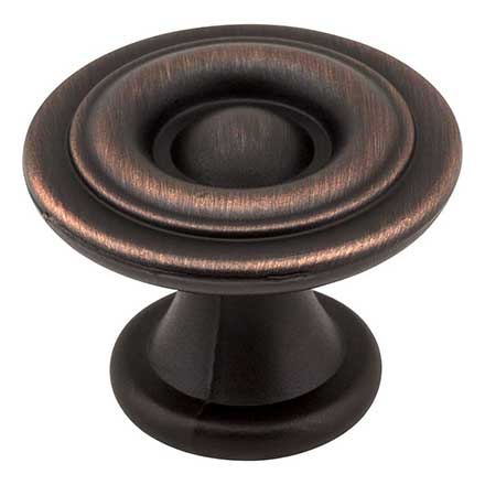 Elements [575DBAC] Die Cast Zinc Cabinet Knob - Syracuse Series - Brushed Oil Rubbed Bronze Finish - 1 3/16&quot; Dia.