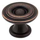 Elements [575DBAC] Die Cast Zinc Cabinet Knob - Syracuse Series - Brushed Oil Rubbed Bronze Finish - 1 3/16&quot; Dia.