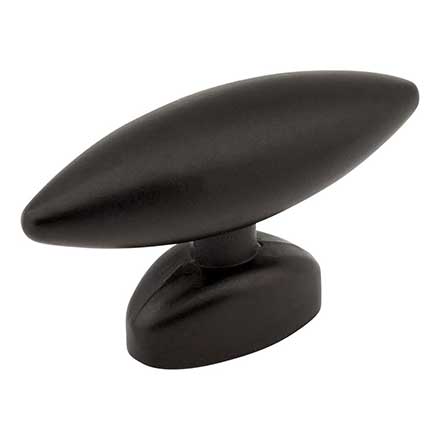 Elements [413322] Die Cast Zinc Cabinet Knob - Verona Series - Matte Black Finish - 1 9/16" L
