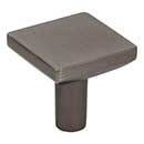 Elements [827BNBDL] Die Cast Zinc Cabinet Knob - Walker 1 Series - Brushed Pewter Finish - 1 1/4" Sq.