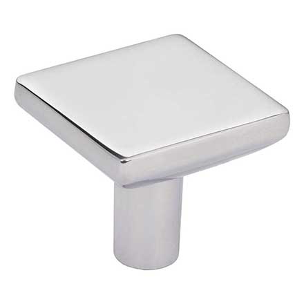 Elements [827PC] Die Cast Zinc Cabinet Knob - Walker 1 Series - Polished Chrome Finish - 1 1/4&quot; Sq.