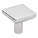 Elements [827PC] Die Cast Zinc Cabinet Knob - Walker 1 Series - Polished Chrome Finish - 1 1/4" Sq.