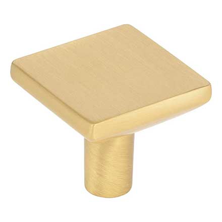 Elements [827BG] Die Cast Zinc Cabinet Knob - Walker 1 Series - Brushed Gold Finish - 1 1/4" Sq.