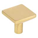 Elements [827BG] Die Cast Zinc Cabinet Knob - Walker 1 Series - Brushed Gold Finish - 1 1/4&quot; Sq.