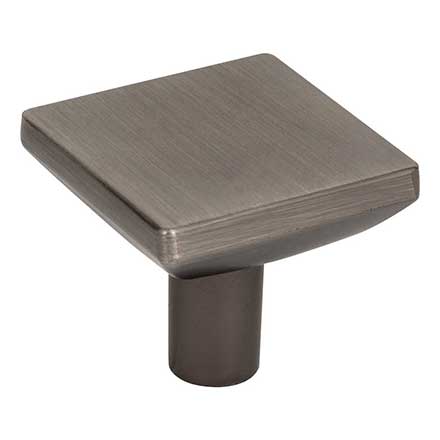 Elements [827L-BNBDL] Die Cast Zinc Cabinet Knob - Walker 1 Series - Brushed Pewter Finish - 1 5/8&quot; Sq.