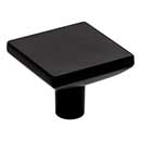 Elements [827L-MB] Die Cast Zinc Cabinet Knob - Walker 1 Series - Matte Black Finish - 1 5/8&quot; Sq.