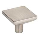 Elements [827L-SN] Die Cast Zinc Cabinet Knob - Walker 1 Series - Satin Nickel Finish - 1 5/8" Sq.