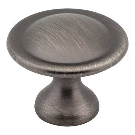 Elements [647BNBDL] Die Cast Zinc Cabinet Knob - Watervale Series - Brushed Pewter Finish - 1 1/8&quot; Dia.