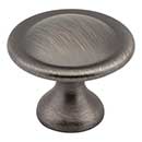 Elements [647BNBDL] Die Cast Zinc Cabinet Knob - Watervale Series - Brushed Pewter Finish - 1 1/8&quot; Dia.