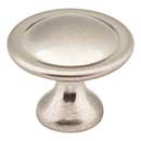 Elements [647SN] Die Cast Zinc Cabinet Knob - Watervale Series - Satin Nickel Finish - 1 1/8&quot; Dia.